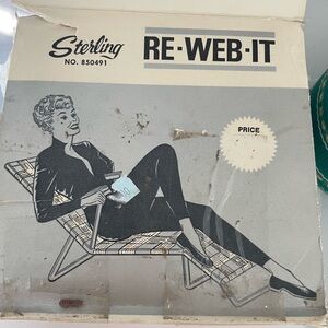 Vintage green web kit for lawn chaise